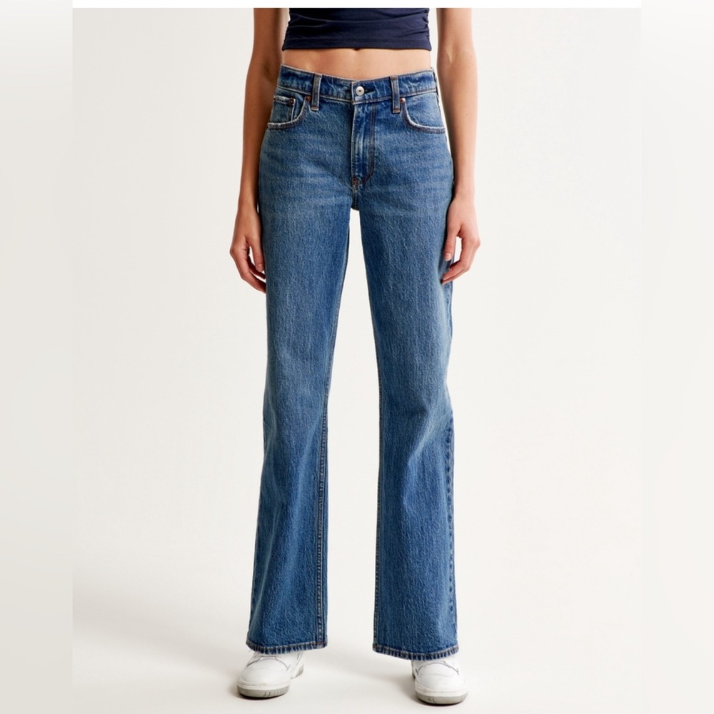 Abercrombie Low Rise Baggy Jean, Dark - 30 Short